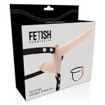 Fetish Submissive Uprząż z dwoma anatomicznymi elementami silikonowymi, miętowy