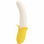 Pretty Love Banana Geek – czarny model silikonowy, 7 trybów, ruch góra-dół, ładowanie USB
