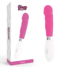 Glossy Paul Różowy – silikonowy model wibrujący, 10 trybów, wodoodporny, 12 cm
