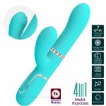 Pretty Love Aqua Green – masażer punktu G, 7+7 trybów, 4 ruchy głowicy, USB