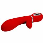 Pretty Love Thomas – wielofunkcyjny model silikonowy, czerwony, 7 trybów, magnetyczne USB