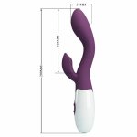 Pretty Love G-Shape Violet – model wibracyjny, 30 trybów, silikon medyczny, 2 sekcje