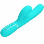 Pretty Love Perlita Aqua Green – urządzenie 3w1, punkt G, 7+7 trybów, magnetyczne USB