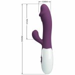 Pretty Love Snappy fioletowy – dwustrefowy system wibracyjny punktu G, 30 trybów, silikon medyczny