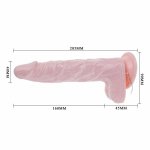 Baile Super Rota Dong 20,5 cm – obrotowy model z przyssawką, TPR, pilot przewodowy