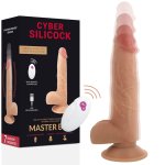 Cyber Silicock Ben 23,9 cm – silikonowy model z pilotem, 7 trybów, przyssawka, USB