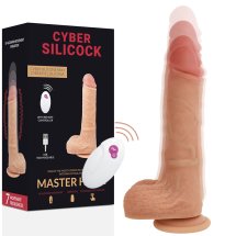 Cyber Silicock Master Huck 20.9 cm – model z ruchem Up&Down, pilot, silikon, USB