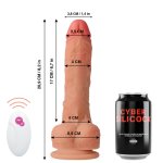 CYBER SILICOCK Mr Rick 20,9 cm – silikonowy model z pilotem, rotacja, USB, przyssawka