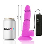 Diversia Model Vibra Violet 18 cm elastyczny system intymny z przyssawką i pilotem