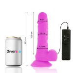 Diversia Vibrating Flexible System Fioletowy 20,5 cm z pilotem, elastyczny model TPE