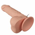 Baile Bahamut 21,8 cm naturalny model wibracyjny TPR z mocowaniem i pilotem