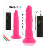 Diversia Flexible Pink Model 23 cm intymna maszyna z wibracjami, przyssawką i pilotem