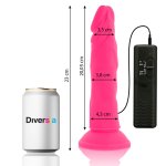 Diversia Flexible Pink Model 23 cm intymna maszyna z wibracjami, przyssawką i pilotem