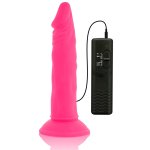 Diversia Flexible Pink Model 23 cm intymna maszyna z wibracjami, przyssawką i pilotem