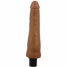 Pretty Love Alfredo model wibrujący 21,5 cm, kolor mulat, wielobiegowy system, anatomiczna powierzchnia