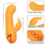 CalExotics Montecito Muse Orange - wielofunkcyjny stymulator z systemem pompowania i pamięcią