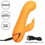 CalExotics Montecito Muse Orange - wielofunkcyjny stymulator z systemem pompowania i pamięcią