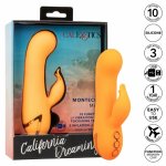 CalExotics Montecito Muse Orange - wielofunkcyjny stymulator z systemem pompowania i pamięcią