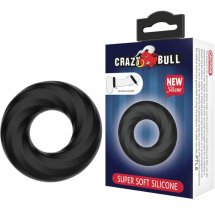 Crazy Bull silikonowy pierścień elastyczny Super Soft 5 cm czarny, medyczny, miękki