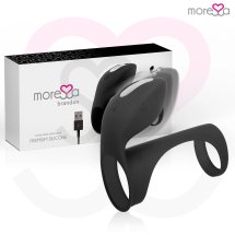 Moressa Brandon Wibrujący pierścień intymny z ergonomiczną osłoną, 7 trybów, czarny