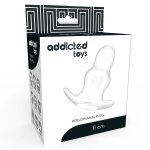 Addicted Toys Średni ekspander tunelowy 11 cm przezroczysty, dwupierścieniowy TPE