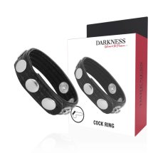 Darkness Leather Ring Skórzany pierścień regulowany, uniwersalny, bez niklu