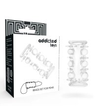 Addicted Toys Przezroczysta nakładka powiększająca z teksturą, uniwersalna TPE