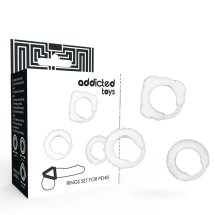 Addicted Toys Zestaw 3 elastycznych pierścieni transparentnych, różne rozmiary