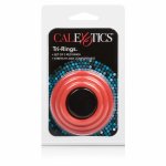 CalExotics Tri-Rings Zestaw elastycznych pierścieni czerwony 3 szt., silikonowe