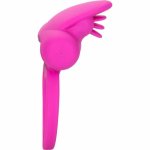 CalExotics Double Flicker – Silikonowy Pierścień z Podwójnym Systemem Wibracji USB, 7 Programów