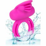 CalExotics Double Flicker – Silikonowy Pierścień z Podwójnym Systemem Wibracji USB, 7 Programów