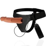 Harness Attraction Willian Hollow – Zestaw z Anatomiczną Nakładką i Wibracją 17 cm, Regulowane Szelki