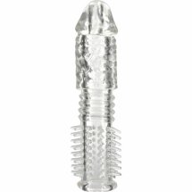 Seven Creations Teksturowana Silikonowa Osłona Intymna Transparentna, Anatomiczna