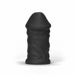 All Black Tata – Maszyna Intymna z Teksturowaną Powierzchnią, 17 cm, Anatomiczny