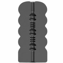 All Black Twink 17 cm czarna – silikonowa maszyna intymna spiralna z żebrowaniem