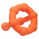 CalExotics Alpha All Star Ring – podwójny silikonowy pierścień pomarańczowy, koraliki