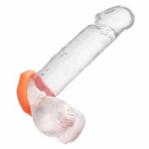 CalExotics Alpha Sexagon Ring – silikonowy pierścień anatomiczny pomarańczowy, sześciokątny