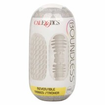 CalExotics Boundless – dwustronna maszyna intymna z etui, 11,5 cm, prążkowana i falista