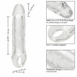 CalExotics Performance Maxx Extension 6,5" transparentna nakładka anatomiczna z paskiem