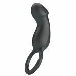 Pretty Love Trae pierścień wibrujący czarny z pilotem USB, 7 trybów, silikon medyczny