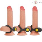 Intense Alex – czarny podwójny pierścień wibracyjny, 10 trybów, pilot, ładowanie USB