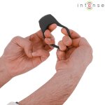 Intense Clover – czarny pierścień wibracyjny, 10 trybów, pilot, USB, silikon medyczny