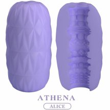 Pretty Love Athena Alice – kompaktowa maszyna intymna TPR, falista powierzchnia, fioletowa, etui