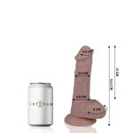Mr Intense Model 5 – anatomiczny symulator 16,5 cm z przyssawką, naturalny kolor, gładka powierzchnia