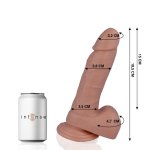 Mr Intense Model 14 – anatomiczny model z przyssawką 18,5 x 3,8 cm, naturalny, elastyczny