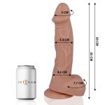 MR INTENSE Model 26 – elastyczny anatomiczny model 22 cm, gładka powierzchnia, z przyssawką