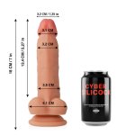 Cybersilicock Jude – anatomiczny model silikonowy 18 cm, miękki płynny silikon, przyssawka