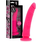 Delta Club Model Silikonowy Medyczny 17 cm x 3 cm – różowy, gładka powierzchnia