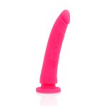 Delta Club Model Silikonowy Medyczny 17 cm x 3 cm – różowy, gładka powierzchnia
