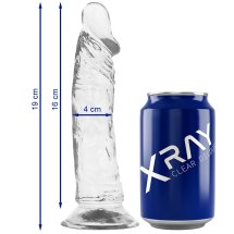 XRAY X Ray Clear model 19 cm – przezroczysty, elastyczny żel, przyssawka, nieporowaty